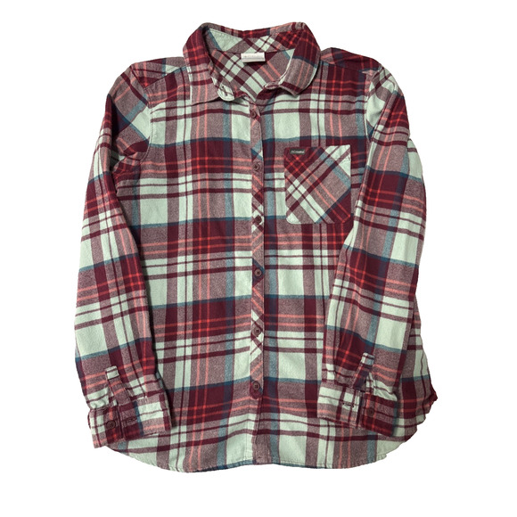 Columbia Women's L Plaid Button Up Outdoors Hiking Staple Everyday Cowgirl Cozy - Picture 1 of 7